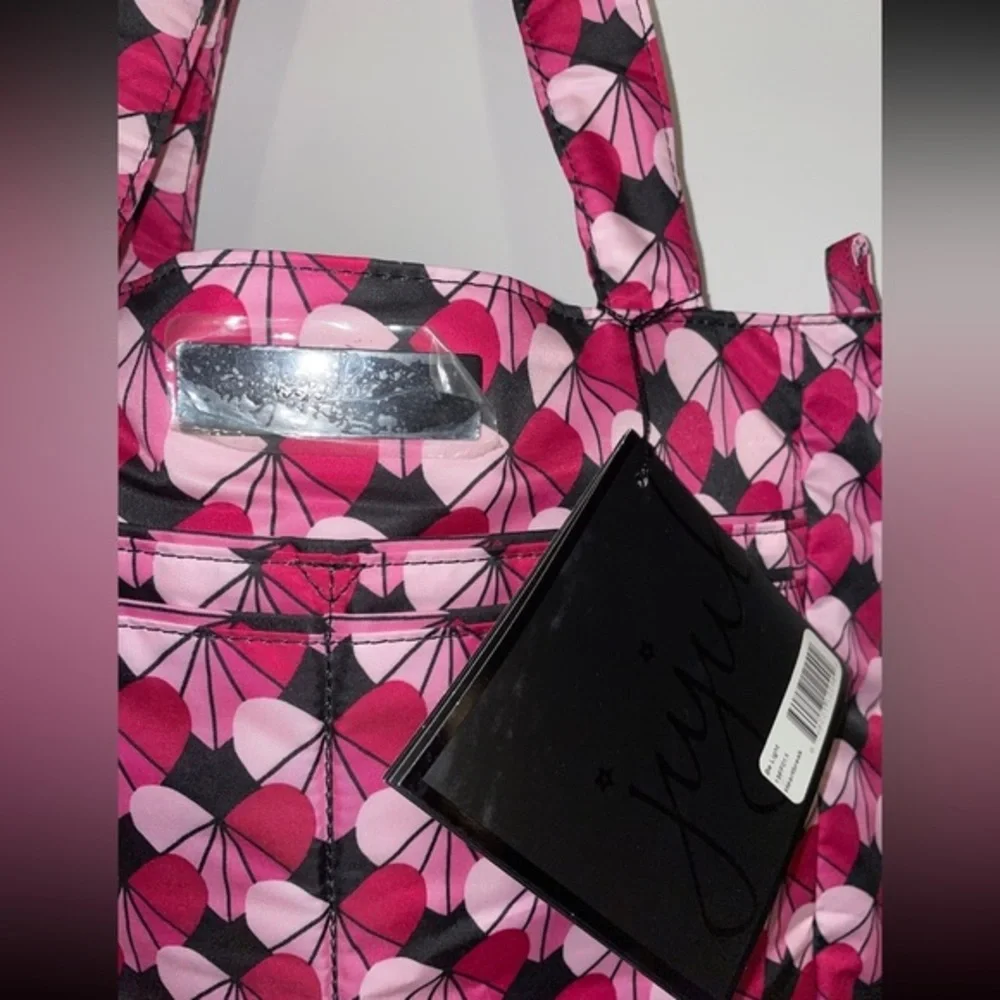 Ju-ju-be Onyx Heart Be Light Tote‎ Bag Pink Black NWT